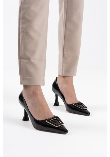 Nora Kadın Siyah Rugan Ayakkabı Muhtelif