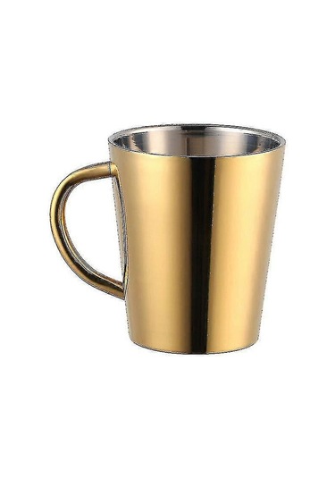 300 Ml Paslanmaz Çelik Kahve Kupası Taşıma Sapı - Altın