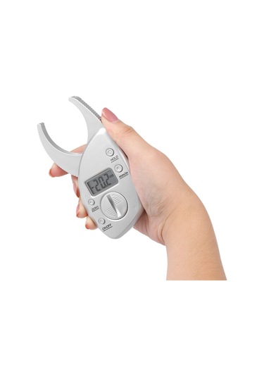 Vkemall Dijital Vücut Yağı Ölçer - Abs Malzeme, 0-52.5mm Aralığı, Lcd Ekranlı, Portatif, Hassas Ölçüm - Gümüş