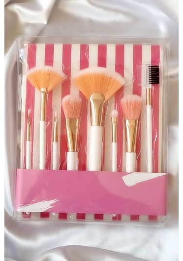 Makyaj Fırça Seti Beyaz 8'li