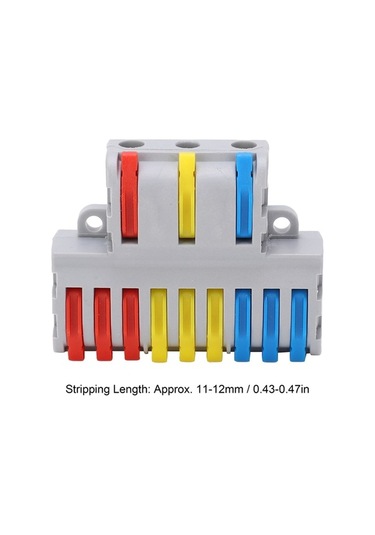 Besthome1 5 Adet Nylon Şalterli Hızlı Bağlantı Terminali, 9'dan 3'e Çeviri, 32a 250v, Alev Engelleme, Ev Ve Endüstriyel Kullanı