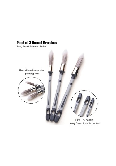 Xurunkeji Adet Küçük Boya Fırçası, Duvarlar, Rötuşlar, Süpürgelikler Ve Ev Duvar Köşeleri İçin Boya Fırçaları