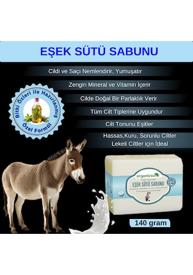 Organicsun Doğal Eşek Sütü Sabunu 140 G