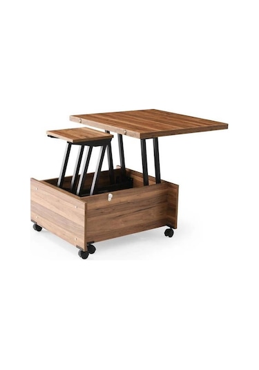 Akıllı Sihirli Laptop Sehpa/ Yemek Masası / Orta Sehpa Atlantik Çam Çok Renkli