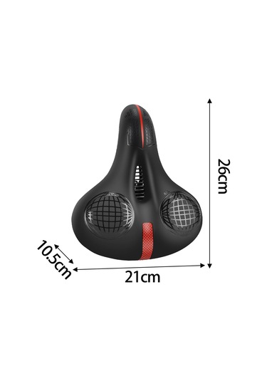 Suntek Bisiklet Sele Koltuk Yastıklı Bisiklet Eyer Dağ Yol Kırmızı - Siyah