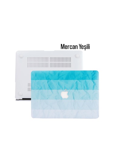 Macbook Air Kılıf 13 İnç Paint02 Eski Usb'li Model 2010-2017 A1369 A1466 İle Uyumlu Mercan Yeşili