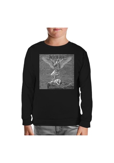 Behemoth - Evangelia Heretika Siyah Çocuk Sweatshirt Siyah