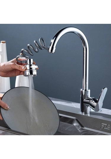 Mintev Spiral Hortumlu 3 Fonksiyonlu Tasarruflu Musluk Ucu