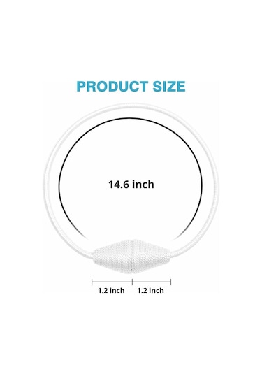 4'lü Manyetik Perde Bağları El Yapımı Dokuma İp Ev Ve Ofis İçin Pratik Ve Dekoratif Bej Diğer