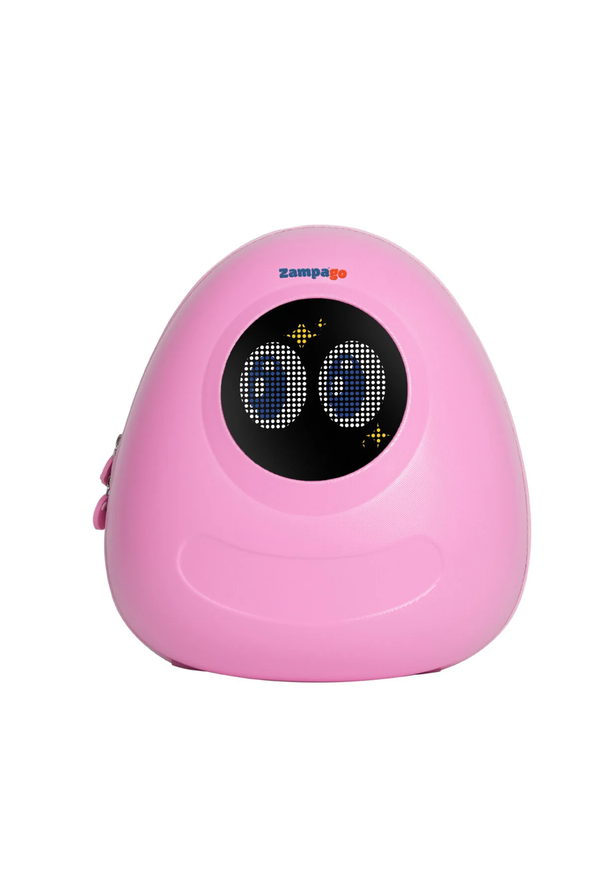 Led Big Eyes Akıllı Çocuk Sırt Çantası Sert Kasa, Usb Şarj Girişli Pembe