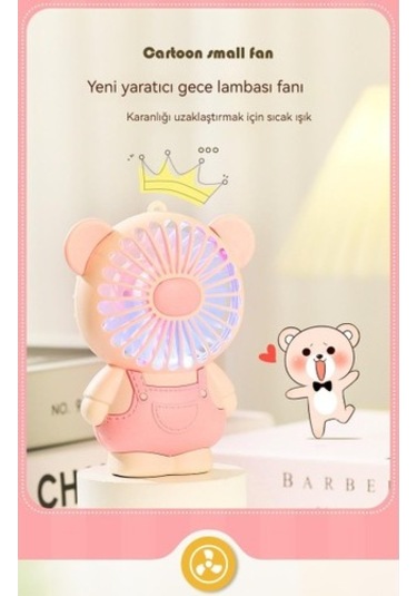 Usb Mini El Fanı - Pembe 4239 Pembe Yok Usb Buharsız 7 Kollu 1.000 Adetten Az