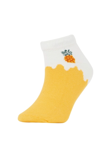 DeFacto Kız Çocuk 7'li Pamuklu Patik Çorap V2847A6NSKR1