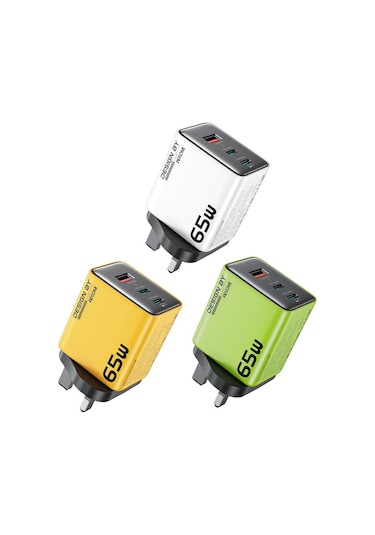 Wk Wp-u45 Keylour 65w Tip-cx2, Usb Gan Şarj Cihazı, Fiş: İngiltere Fiş Beyaz Beyaz