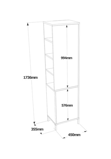 Robin Home Bianca Çok Amaçlı Dolap Banyo Dolabı Beyaz (531061638) Beyaz