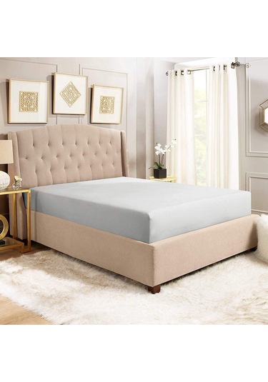 Lastiksiz Dokuma Düz Renk Çarşaf160x240 Gri