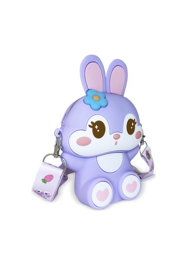 Ogi Mogi Toys Silikon Mor Tavşan Omuz Çantası