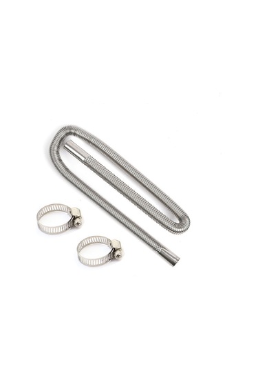 Suofeng Oto Park Heater Inox Boru Spiral Yivli Dalga Ekzos Boru 60cm + Clamp + Müfettiş, Dayanıklı Malzeme İle Konforlu Kullanım