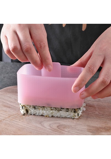 Sebze Ruloları, Dikdörtgen Bin Katlı Suşiler Vb. İçin Pirinç Muffin Kalıpları.