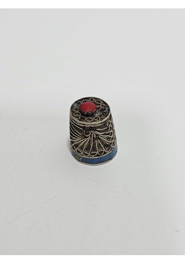 Antika Cloisonne Emaye Yüksük 21,50x18mm 067
