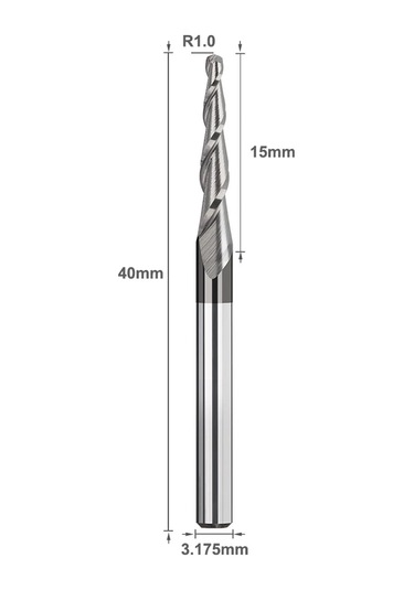 Xcan Vida Tepegözü İki Profilli Konik Turunça R1,0x15xd3,175x40 Mm 254241694