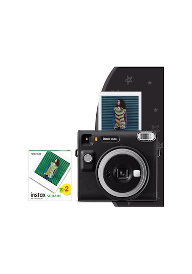 Instax SQ40 Siyah Fotoğraf Makinesi + 20’li Film
