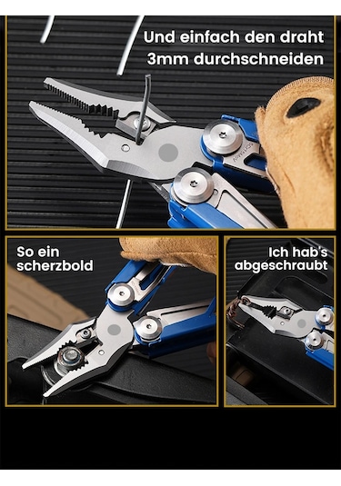 Blue Acil Durum Pensesi 14'ü 1 Arada Çok Amaçlı Alet Çok Amaçlı