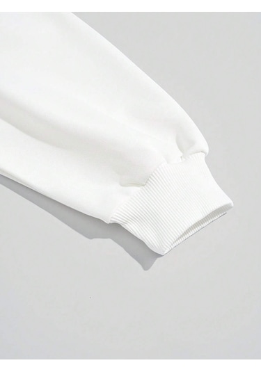 Kod Adr-shen Ezwear Letter Graphic Drop Shoulder Oversized Sweatshirt-trzksw215 Çok Renkli