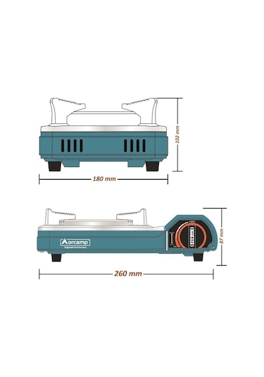 Orcamp Seramik Pro Portatif Ocak - Mavi