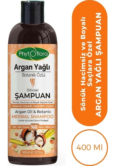 Phytoflora Argan Yağlı Botanik Özlü Bitkisel Şampuan 400 ML