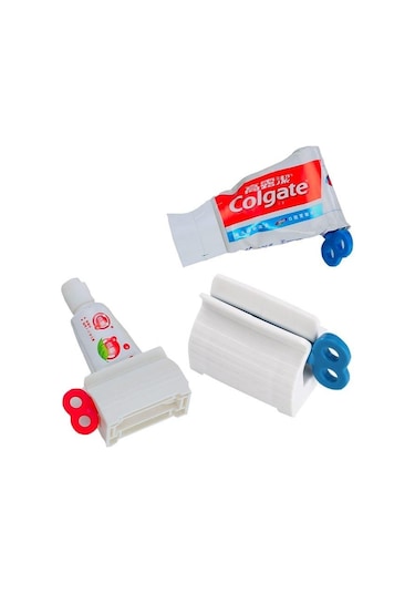 2 Adet Çevirmeli Diş Macunu Sıkacağı Sıkma Makine Banyo Aksesuar Diğer
