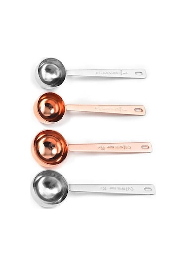 Gül Altın 15/30 Ml Ölçüm Kaşığı Şeffaf Ölçekli Uzun Saplı Comtable Kavrama Isıya Dayanıklı Anti-haşlanma Yüksek Doğruluk Kahve 30ml