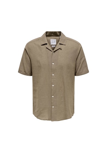 Only&sons Onscaıden Lıfe Ss Solıd R Kahverengi Erkek Gömlek Kahverengi