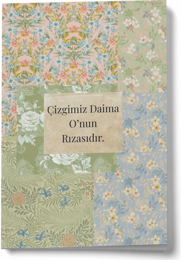 Çizgimiz Daima O'nun Rızası Mini Defter Çok Renkli