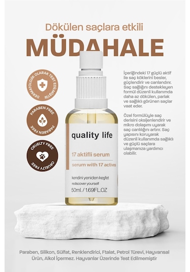 Ql 17 Aktifli Saç Dökülmesine Karşı Serum 50 ML