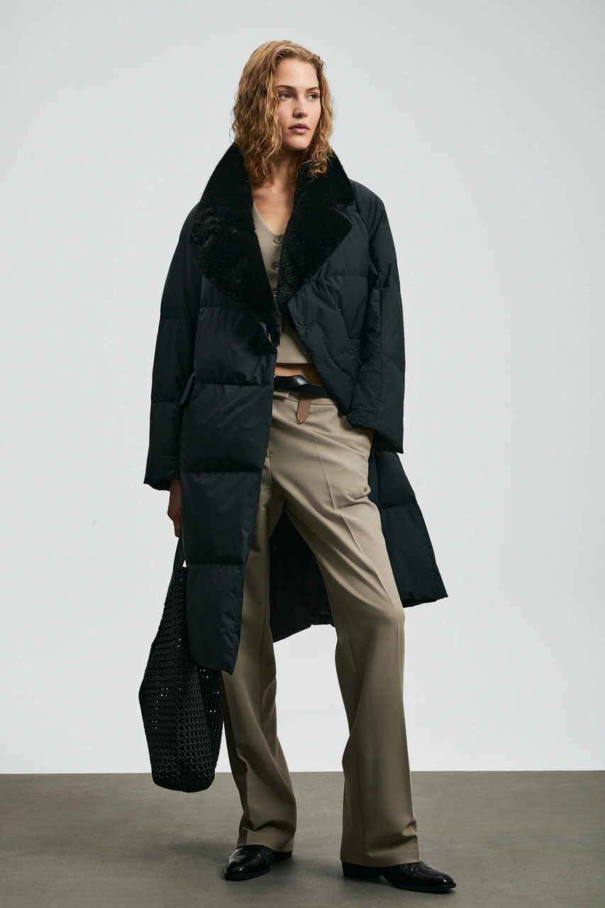 Lufian Hermes Kaz Tüyü Kadın Mont Siyah Siyah 122120048100100 Siyah Lufian Hermes Kaz Tüyü Kadın Mont Siyah Siyah 122120048100100 Siyah