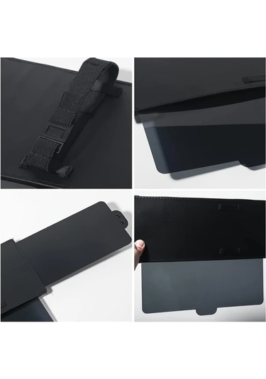 Boatshop1 1 Adet Siyah Ultra İnce Güneşlik Fermuarlı Kaydırma Uv Koruma Anti Parlama Pc Lens Güvenli Sürüş Modern Araba Aksesuarı