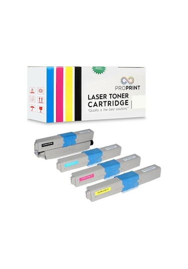 Proprint Oki C301 Uyumlu Toner Seti 4 Renk CMYK MC342Dnw
