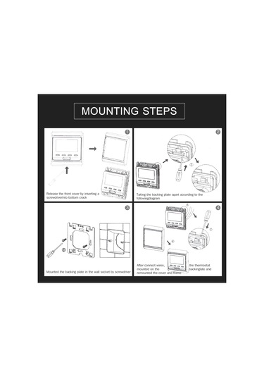 Monyee 16a Akıllı Isıtıcı Termostatı - Lcd Dokunmatik Panel, Programlanabilir Mod, Enerji Tasarrufu, Çocuk Kilidi, Otomatik Sensör