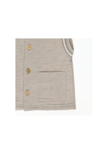 Panço Erkek Çocuk Kapüşonlu Yelek Bej 2311Bb23002-810 001