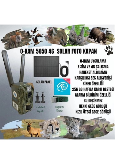 Okam O-kam 5050 4g Solar Fotokapan