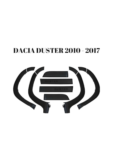 Dacia Duster 2010 2011 2012 2013 2014 2015 2016 2017 Uyumlu Kapı Ve Çamurluk Koruma Dodik Seti Siyah 12 Parça