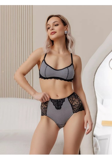 Fest Kemersiz Pamuklu Dantel Sütyen Top 202653208 Siyah