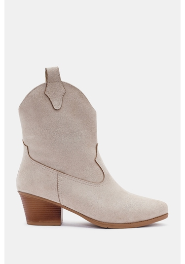 Tepic Kadın Bej Western Bot Bej