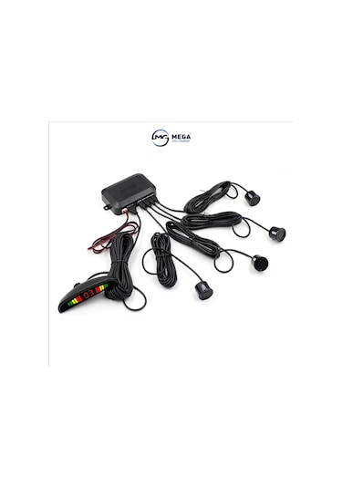 Park Sensörü Dijital Ekranlı Araç Ses İkazlı 22 Mm 4 Renk Siyah N11.405