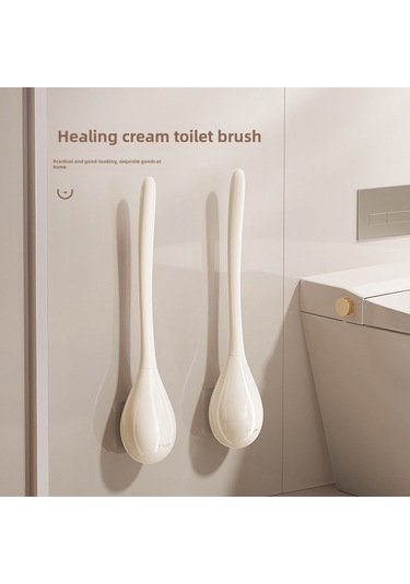 Dianziye Hayan Duvar Tipi Tuvalet Fırçası - Uzun Kollü Ev Kullanıma Uygun Tam Temizlik - Ölçüsüz Açılar - Seramik Beyaz Diğer