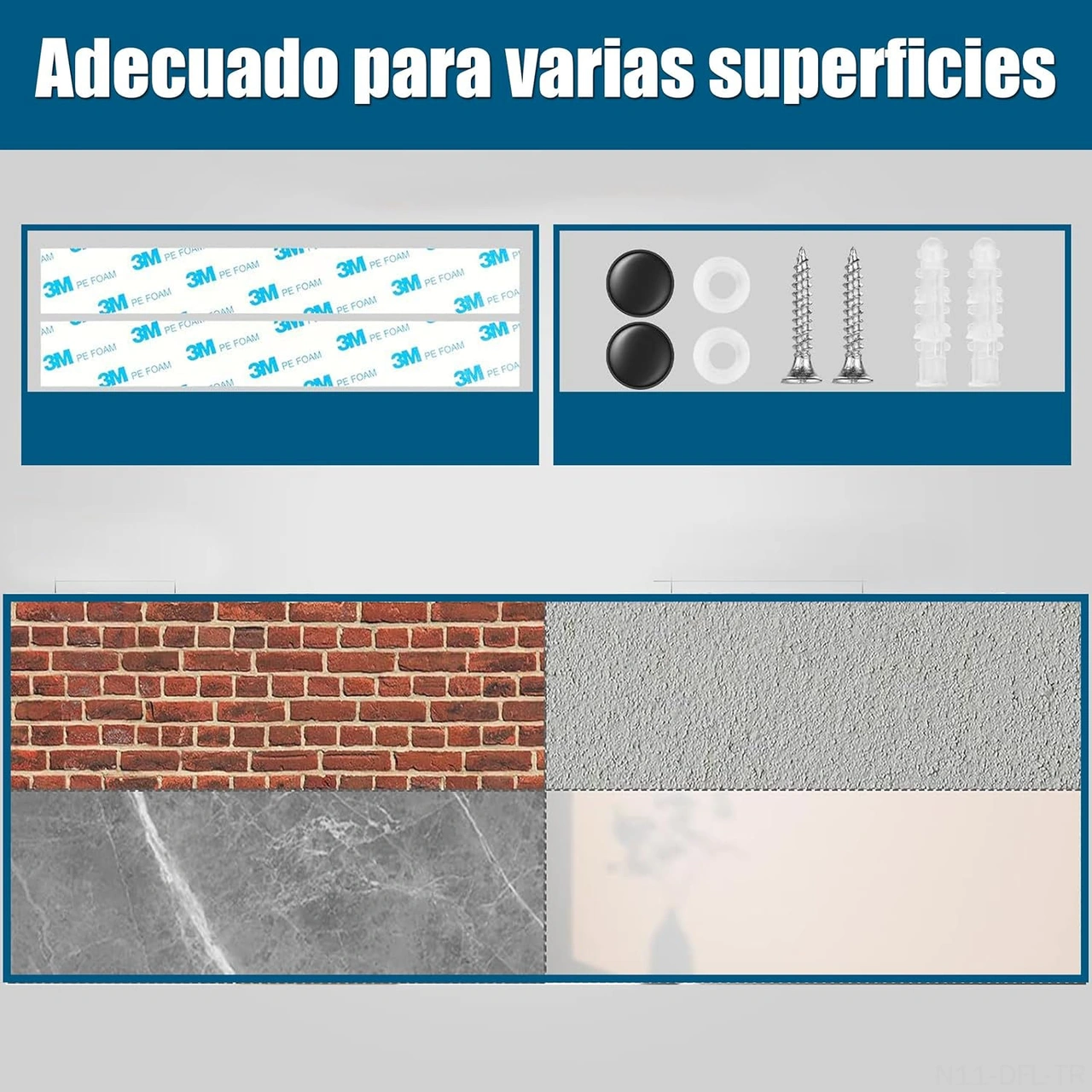 Dofolink Duvarlı Süpürge Ve Mop Tutucu, 5 Konumlu 4 Paslanmaz Çelik Kanca, Otomatik Yapışkan, Garaj-mutfak-banyo İçin Temizlik Aleti Organizerı