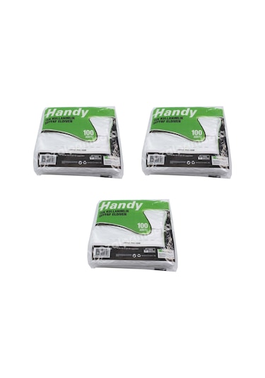 Handy Hdpe İş Temizlik Tek Kullanımlık Şeffaf Eldiven Büyük Boy 3 x 100'lü