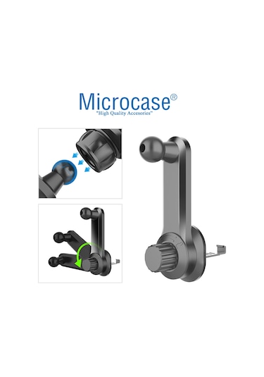 360° Araç İçi Izgaralıktan Kelepçeli Telefon Tutucu - AL3738