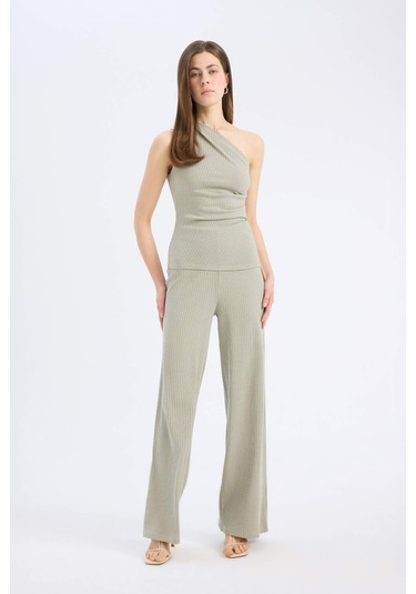 DeFacto Slim Fit Dar Kesim Fitilli Kaşkorse Basic Düz Pantolon E5783AX25SPKH400