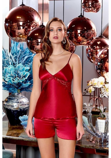Jeremi S295 Büyük Beden Dantelli Saten 6'lı Gecelik Set 001